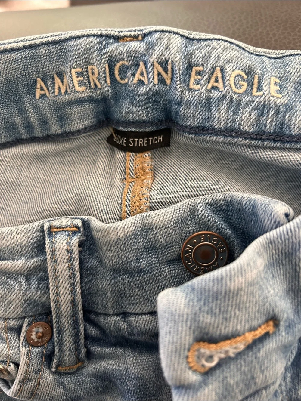 American Eagle Outfitters Light Blue Distressed Jeggings